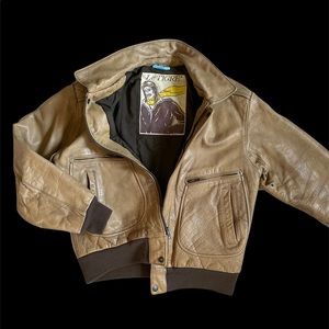 Vintage Le Tigre Men's Leather Bomber Jacket 40(M)